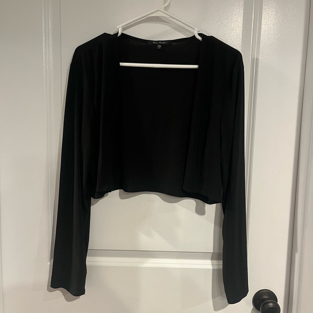 black cardigan